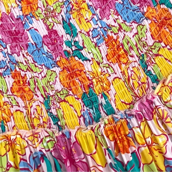 Abel The Label Strapless Tiered Floral Maxi Dress Anthropologie - Picture 6 of 8